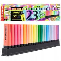 STABILO BOSS ORIGINAL HIGHLIGHTER НАБОР ИЗ 23 ЦВЕТОВ НА ПОДСТАВКЕ НЕОНОВЫЕ ПАСТЕЛИ
