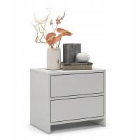 Простой тумбочка с двумя ящиками Tip On светло-серый тумбочка