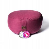 Poduszka do medytacji z gryki - Różowa, organiczna bawełna