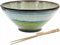 Ceramiczny Talerz Miska 1000 ml + pałeczki do MAKARONU RAMENU ZUPY - OMBRES