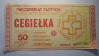 CEGIEŁKA 50 ZŁ PRACOWNICY OCHRONY ZDROWIA MEDYCYNA
