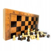 3в1 маленькие деревянные шахматы, шашки набор 24см