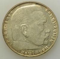 III Rzesza - 2 reichsmarki 1937 J - Hindenburg - srebro