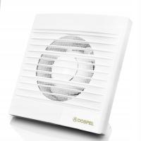 WENTYLATOR ŁAZIENKOWY 100MM DOMOWY 100M3/H WŁĄCZNIK POCIĄGANY + KLAPA