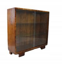 Witryna / bibloteczka stojąca art - deco w orzechu / po renowacji / antyk