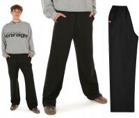 Spodnie dresowe chłopięce SZEROKA PROSTA NOGAWKA czarny Prod.PL