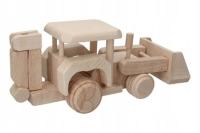 Drewniana zabawka koparka traktor ruchoma łyżka WYPRZEDAŻ