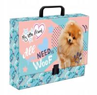 TECZKA Z RĄCZKA GRUBA TWARDA NA RYSUNKI A4 FLUFFY DOG