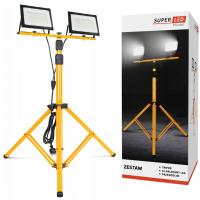 Комплект строительного галогенного прожектора штатива 2x 50W LED 11000lm провод