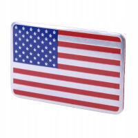 Samochód metalowy emblemat flagi USA