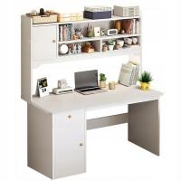 КОМПЬЮТЕРНЫЙ СТОЛ БЕЛЫЙ ЛОФТ ПОД НОУТБУК СТОЛ С КНИЖНОЙ ПОЛКОЙ ИГРОВОЙ 120 СМ