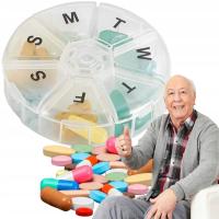 POJEMNIK PUDEŁKO KASETKA NA LEKI TABLETKI ORGANIZER LEKARSTWA TYGODNIOWY