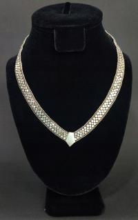 Polska, Srebrny naszyjnik kolia, srebro