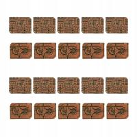 ZESTAW 10 CYBERPUNKOWYCH MIEDZIANYCH METALOWYCH MONET LARP RPG