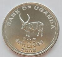 Uganda 100 Szylingów 2008 Mennicza (UNC)