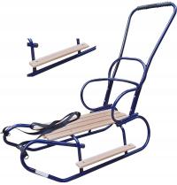 ПОЛЬСКИЕ САНИ BASIC EVO С ТОЛКАТЕЛЕМ И ПОДНОЖКАМИ