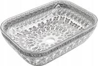 MEXEN RITA столешница умывальник 45 x 32 см белый черный узор