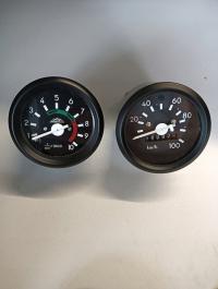 Licznik prędkościomierz + obrotomierz MZA kpl czarne Simson S51