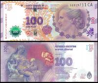 Argentyna 100 Pesos 2016 P-358 UNC