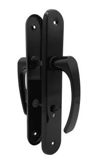 Klamka drzwiowa wewnętrzna Długi, Szyld WC 72 czarna