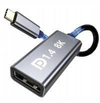 Kabel Adapter USB-C Thunderbolt 3 4 do DisplayPort 1.4 8K 5K 4K 240Hz