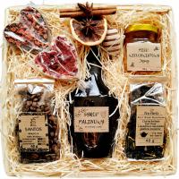 KOSZ PREZENTOWY Zestaw kawa herbata miód syrop czekolady GOTOWY PREZENT