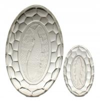 SALATERKI, ŚLEDZIÓWKI MOTYW RYBY 1+6 HUTA HORTENSJA SZKŁO PRL