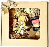 Prezent na Święta Kubek Świąteczny Herbata Kosz Box Zestaw Prezentowy