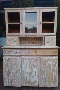 Кухонный сервант деревянный PRL антиквариат винтаж