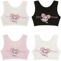 BIUSTONOSZ STANIK TOP DZIECIĘCY 122-128 - 4 SZTUKI