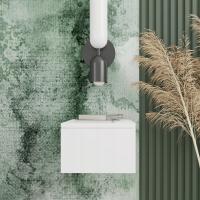 Шкаф подвесной журнальный столик AVA белый дуб 30 см белый