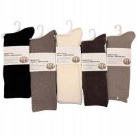 5x CIEPŁE SKARPETKI DAMSKIE WEŁNA MERINOSÓW MIĘKKIE