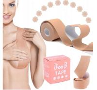 TAŚMA PODTRZYMUJĄCA MODELUJĄCA BIUST UNOSZĄCA BIUST PUSH UP 5CM X 5M BEŻOWA
