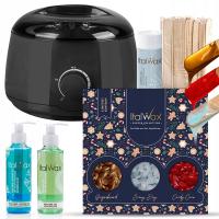 Zestaw świąteczny do depilacji 3x wosk twardy ItalWax PODGRZEWACZ do wosku