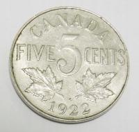 KANADA 5 cents 1922