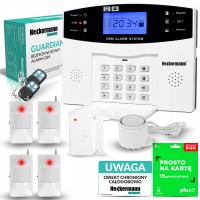 ALARM BEZPRZEWODOWY 4x CZUJNIK RUCHU DRZWI OKNO GSM SYRENA TUYA POLSKI WiFi