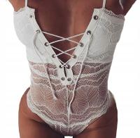 BODY WIĄZANE KORONKA BIELIZNA DAMSKA NA CO DZIEŃ KORONKOWE DO SPODENEK