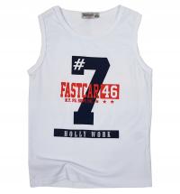 Top dziecięcy biały bawełna