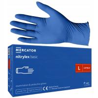 Перчатки нитриловые синие 100 шт. Mercator Nitrylex Basic