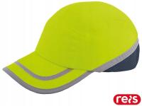 Lekki hełm przemysłowy ochronny z daszkiem czapkohełm Fluo Reis