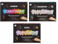 Magiczny Blok Zdrapka A4 – Zestaw 3 szt + 6 rysików Różne efekty Kreatywny