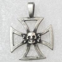 Германия, Вторая Мировая война , значок, Серебряный Железный крест с черепом, копия