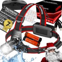 LATARKA CZOLOWA TECHNOID CZOŁÓWKA LED WIELKI ZASIEG 1000M ZOOM 5000LM XXXXL