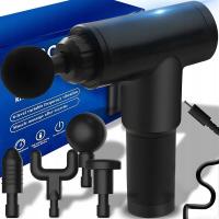 МАССАЖНЫЙ ПИСТОЛЕТ ДЛЯ СПИНЫ, ТЕЛА, НОГ, МОЩНЫЙ ВИБРАЦИОННЫЙ МАССАЖЕР, ПРОФЕССИОНАЛЬНЫЙ НАБОР