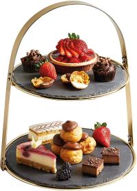 Patera Artesa 10 cm patera piętrowa złota ma ciasto owoce - na części