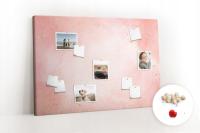 Tablica Korkowa dla dziecka Różowy marmur 120x80