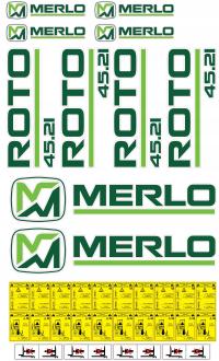 Набор наклеек MERLO ROTO 45.21 наклейка надпись
