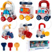 SAMOCHODY GRA LOGICZNA MONTESSORI 3SZT KŁÓDKI EDUKACYJNE KLUCZE DLA DZIECI