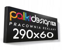 Kaseton reklamowy DIBOND zaginany nie spawany / Szyld podświetlany 290x60cm