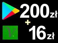 Карта Google Play 200 злотых Код Предоплаты Ключ Android